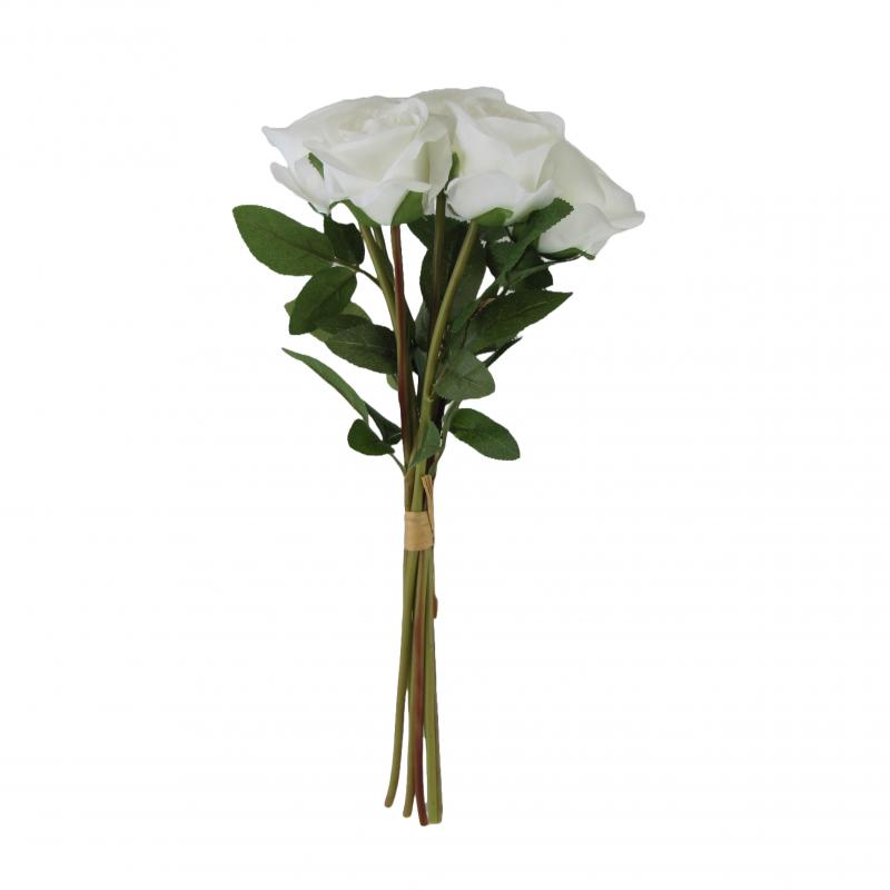 Róże 7szt. 40cm kolor biały
